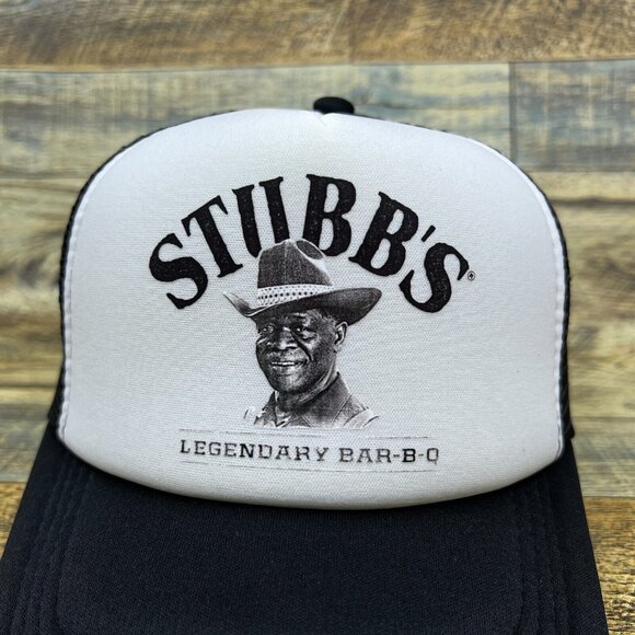 Stubb's Legendary BBQ Unisex Trucker Hat Black Snapback 1968 Retro Baseball Cap - Picture 3 of 7